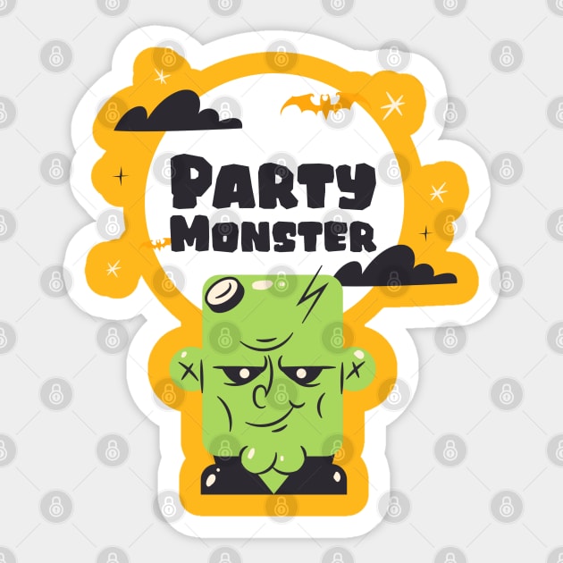 Party Monster Sticker by Ghoulverse